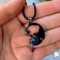 Кулон Изящный кот. Black Нержавеющая сталь. Уценка